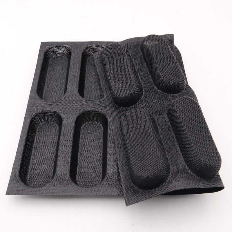 BLUE DROP Bluedrop Silicone Hot Dog Bread Forms Mini Baby Sandwich Baking Molds Food grade Perforated Eclair Sheets for Home Oven - Image 3